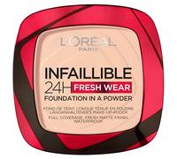 L'Oréal Paris Infallible 24H Fresh Wear Foundation in a Powder, Full-coverage, Longwear, Weightless Smooth Finish, Water-proof and Transfer-proof, 180 Rose Sand