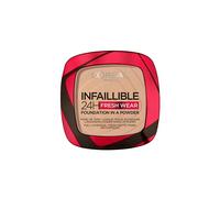 L'Oréal Paris Infallible 24H Fresh Wear Foundation in a Powder, Full-coverage, Longwear, Weightless Smooth Finish, Water-proof and Transfer-proof, 130 True Beige