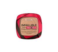 L'Oréal Paris Infallible 24H Fresh Wear Foundation in a Powder, Full-coverage, Longwear, Weightless Smooth Finish, Water-proof and Transfer-proof, 220 Sand