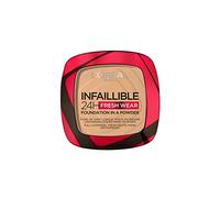 L'Oréal Paris Infallible 24H Fresh Wear Foundation in a Powder, Full-coverage, Longwear, Weightless Smooth Finish, Water-proof and Transfer-proof, 200 Golden Sand