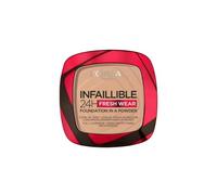 L'Oréal Paris Infallible 24H Fresh Wear Foundation in a Powder, Full-coverage, Longwear, Weightless Smooth Finish, Water-proof and Transfer-proof, 120 Vanilla