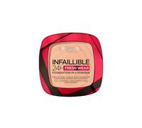 L'Oréal Paris Infallible 24H Fresh Wear Foundation in a Powder, Full-coverage, Longwear, Weightless Smooth Finish, Water-proof and Transfer-proof, 245 Golden Honey