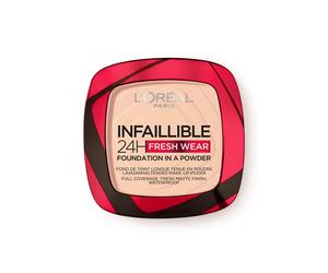 L'Oréal Paris Infallible 24H Fresh Wear Foundation in a Powder, Full-coverage, Longwear, Weightless Smooth Finish, Water-proof and Transfer-proof,