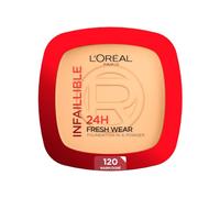L'Oreal Paris Infallible 24H Fresh Wear Foundation In A Powder, Longwear Coverage, Mattifying Finish, Available In 6 Shades, Shade 120 Vanilla
