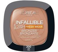 L'Oréal Paris Infallible Up to 24H Fresh Wear Soft Matte Longwear Bronzer. Waterproof, Heatproof, Transfer, Humidity and Sweatproof, Fair, 0.31 oz