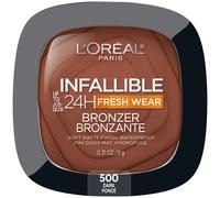 L'Oreal Paris Infallible Up to 24H Fresh Wear Soft Matte Longwear Bronzer. Waterproof heatproof Transfer humidity and sweatproof Dark 0.31 oz