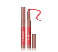 L'Oreal Paris Infallible Very Matte Lip Crayon Lipstick, Smudge Proof, Pink Lipstick, 108 Hot Apricot, 20 g