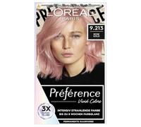 L'Oréal Paris Intensive Permanent Hair Colour, Up to 8 Weeks of Shiny Hair and Intense Colour, Préférence Vivid Colours, Colour: 9.213 Rose Gold, 1 Piece