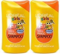 3x L'Oreal Loreal Kids Extra Gentle 2 in 1 Tropical Mango Shampoo 250ml