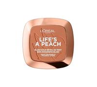 L'Oreal Paris Life’s a Peach Blusher, Scented Peach Powder Blush with Mirror & Brush for a Natural Radiant Luminous Flush - Peachy Beigesh Included, Scented, Buildable Formula