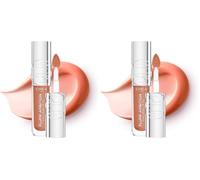 L'Oreal Paris Lip Oil, Plump Ambition with Hyaluronic Acid & Tripeptides, Smoother & Plumper Lip Appearance, Glass-Like Finish, Shade 641 Latte Glace, 5ml (Pack of 2)