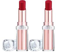L'Oreal Paris Lipstick, Balm-In-Lipstick, Keep Lips Hydrated, Smooth & Moisturising, Natural-Looking Shiny Finish, Glow Paradise, Shade: 350 Rouge Paradise (Pack of 2)