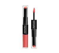 L'Oréal Paris Lipstick Infallible 2 Step 24hr Opaque 404 Corail Constant | With Hyaluronic Gel, Colour Booster Balm, Vivid High Shine Colour, Transfer-Free Opaque Finish, Lasts 24 Hours