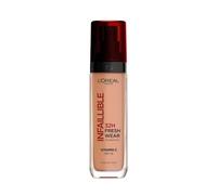 L'Oréal Paris Liquid Foundation, Full Coverage, Lasting Wear, With Vitamin C and SPF 25, Infallible 32H Fresh Wear, 300 Amber Beige