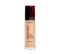 L'Oréal Paris Liquid Foundation, Full Coverage, Lasting Wear, With Vitamin C and SPF 25, Infallible 32H Fresh Wear, 220 Sable Sand