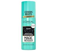 L'Oréal Paris Magic Retouch Instant Root Spray, Black. Offers flawless coverage for grey regrowth in 3 seconds. This 75ml spray provides a quick, easy way to conceal roots perfectly and naturally.