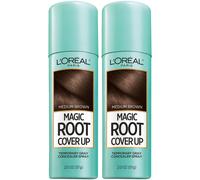 L'Oreal Paris Magic Root Cover Up Gray Concealer Spray Medium Brown 4 oz (2 pack)