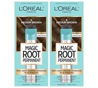 L'Oreal Paris Magic Root Rescue 10 Minute Root Hair Coloring Kit, Permanent Hair Color with Quick Precision Applicator, 100% Gray Coverage, 5 Medium Brown, 2 count