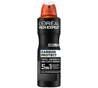 L'Oréal Paris Men Expert 48H Carbon Protect Anti-Perspirant Deodorant for Men, 250ml Pack of 6, Bulk Buy