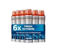 L'Oréal Paris Men Expert 48H Fresh Extreme Anti-Perspirant Deodorant for Men, 250ml Pack of 6, Bulk Buy