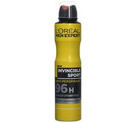 L'Oréal Paris Men Expert 96H Invincible Sport Anti-Perspirant Deodorant for Men, 250ml Pack of 6, Bulk Buy