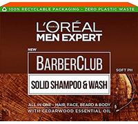 L'Oreal Men Expert Barber Club Solid Shampoo and Wash Bar for Hair & Face & Beard and Body 80g