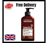 L'Oreal Paris Men Expert, Beard Shampoo, Barber Club 3-in-1 Beard, Hair & Face