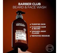 L'Oreal Paris Men Expert, Beard Shampoo, Barber Club 3-in-1 face, Beared & hair