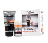 L'Oreal Paris Men Expert Charcoal Facial Cleanser & Anti-Wrinkle & Firming Face Moisturizer Gift Set (Set of 2)
