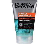 L'Oréal Men Expert Face Scrub, Hydra Energetic Deep Exfoliating Face Wash for Men 100 ml