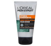 L'Oréal Men Expert Face Scrub, Hydra Energetic Deep Exfoliating Face Wash for Men 100 ml
