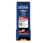 L'Oreal Paris Men Expert Hyaluronic Power Shower Gel, Ultimate X3 Action Powered by Hyaluronic Acid to Hydrate Reduce Tightness and Refresh Skin in an XXL 400ml Format, Hyaluronic Power