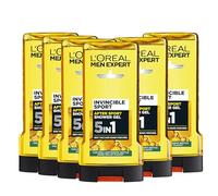L'Oréal Paris Men Expert Invincible Sport Shower Gel for Men, 300ml Pack of 6, Bulk Buy