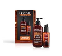 L'Oréal Paris Men Expert Skincare Giftset for Men, Beard Wash & Oil Set | Barber's Essentials Set 3-in-1 Beard, Face & Hair Wash and Beard & Skin Oil, With Cedarwood Oil, Barber Club Gift Set