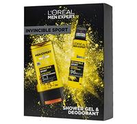 L'Oreal Paris Men Gift for Him Expert Invincible Sport Duo Gift Set for Him: Shower Gel & Deodorant