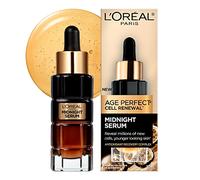 L'Oréal Paris Midnight Serum for Face, Age Perfect Cell Renewal, Vitamin E Serum, with Hyaluronic Acid, Antioxidants and Vitamin E, Skincare, 30 ml