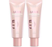 L'Oréal Paris Multi-Use Glow Enhancer, 24h Hydration with Shea Butter and Glycerin, for Face and Body, Paradise Lumi Glotion, Shade 901: Fair Glow, 40 ml (Pack of 2)