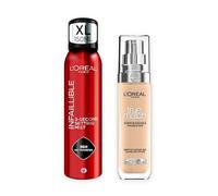 L'Oreal Paris PACK Setting Spray & True Match Liquid Foundation 12N Ebony 30ml