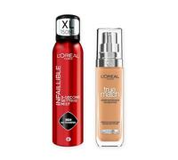 L'Oreal Paris PACK Setting Spray & True Match Liquid Foundation Spf 16, 3N Creamy Beige, 30 Ml
