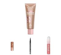 L'Oréal Paris Paradise Lumi Glotion 903 Medium Glow + Lumi Bronzer Stick 110 Toasted Sunlight + NYX Professional Makeup Epic Ink Eye Liner Black + Maybelline Lifter Gel Lip Gloss 006 Strawberry Shake