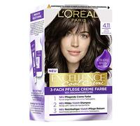 L'Oréal Paris Permanent Hair Colour with Ultra Cool Colour, 100% Grey Coverage Set with Colouration, Shampoo and Conditioner, Excellence Cool Creme #4.11 Ultra Ash Dark Blonde (Brown)