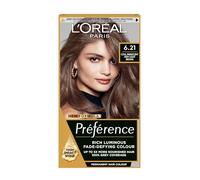 LOral Paris Preference Permanent Hair Dye, Luminous Colour, Cool Iridescent Very Light Brown 6.21