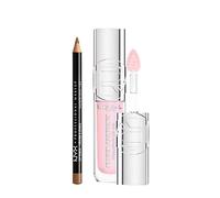 L'Oreal Paris Plump Ambition Lip Oil Cristal Clear 101 & NYX Slim Lip Liner Brown Duo