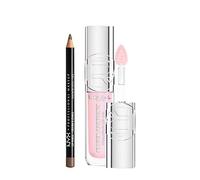 L'Oreal Paris Plump Ambition Lip Oil Cristal Clear 101 & NYX Slim Lip Liner Espresso Duo