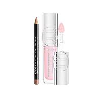 L'Oreal Paris Plump Ambition Lip Oil Cristal Clear 101 & NYX Slim Lip Liner Natural Duo