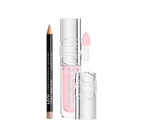 L'Oreal Paris Plump Ambition Lip Oil Cristal Clear 101 & NYX Slim Lip Liner Nude Beige Duo