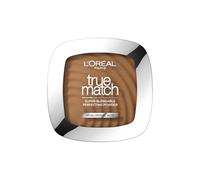 L'Oréal Paris Powder Foundation, Super-Blendable, With Hyaluronic Acid, Light Texture for a Flawless Finish, True Match Perfecting Powder, 8D