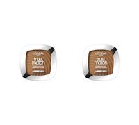 L'Oréal Paris Powder Foundation, Super-Blendable, With Hyaluronic Acid, Light Texture for a Flawless Finish, True Match Perfecting Powder, 8D (Pack of 2)