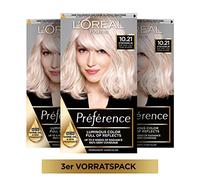 L'Oréal Paris Préférence 10.21 Platinum Mother-of-Pearl Blonde (Stockholm) Pack of 3 x 183 g