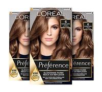 L'Oréal Paris Préférence 6 Buenos Aires Natural Light Brown Pack of 3 x 183 g